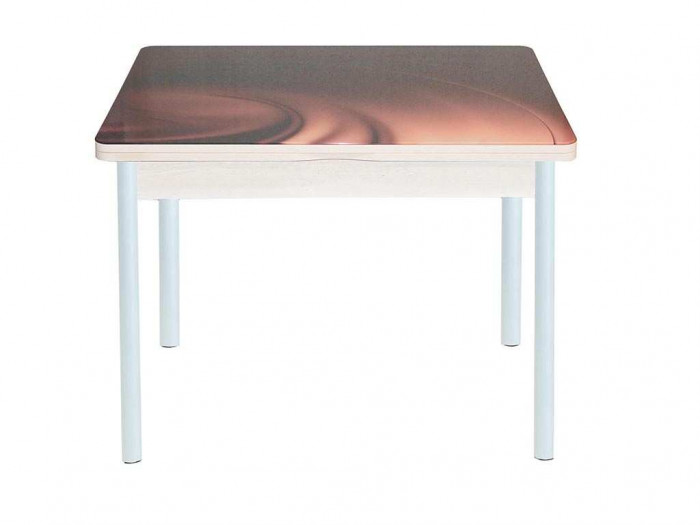 Симпл фотопечать стол обеденный раскладной / шоколад/дуб молочный/белый