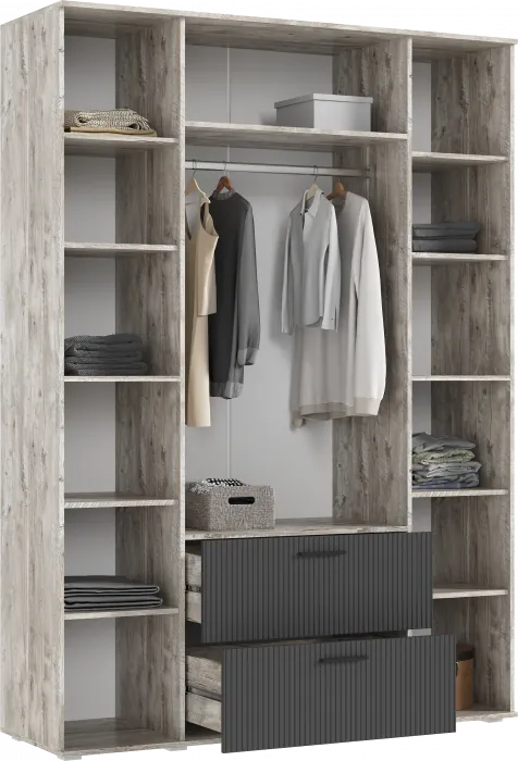 Сильвия Спальня, Браш Графит/Дуб Юкон