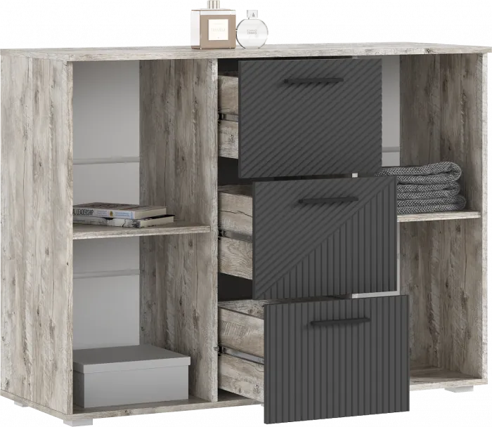 Сильвия Спальня, Браш Графит/Дуб Юкон