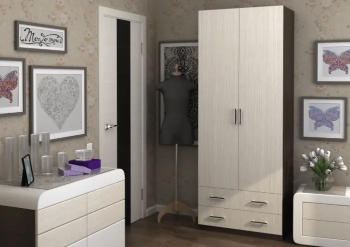 Шкаф Дуэт, Ясень шимо темный/светлый