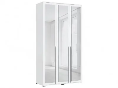 Норд Шкаф 3-х створчатый 1200 с 3-мя зеркалами, Белый глянец/Белый