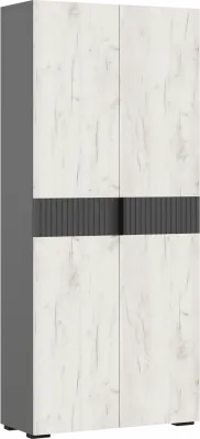 Роджинамиф Шкаф двухстворчатый (800), Крафт белый/Графит