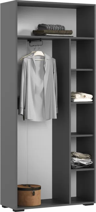 Роджинамиф Шкаф двухстворчатый (800), Крафт белый/Графит