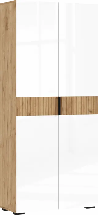 Роджинамиф Шкаф двухстворчатый (800), Крафт белый/Графит