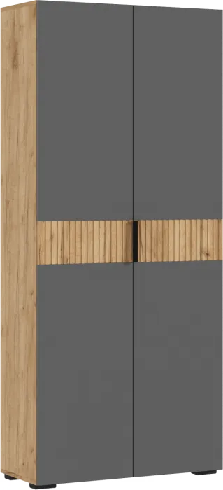 Роджинамиф Шкаф двухстворчатый (800), Крафт белый/Графит