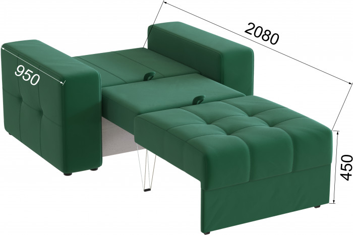 Кресло-кровать Верден, Изумруд