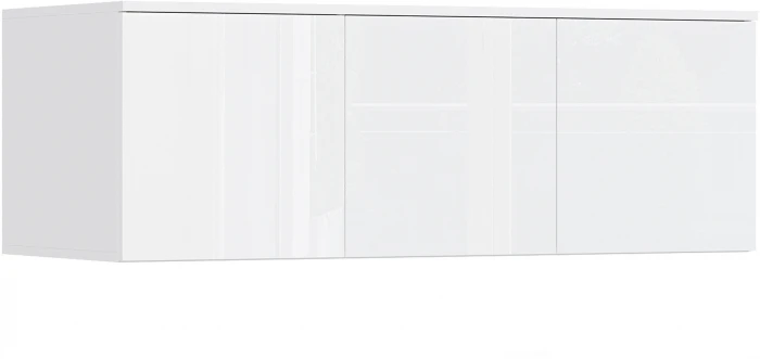 Норд Антресоль к шкафу 1600 Белый/Белый глянец холодный