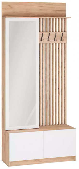 мс для прихожей Стоуби ВШ-1000 дуб крафт золотой/глянец белый