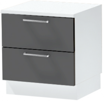 Тумба-6 прикроватная напольная "Иннэс-7", Белый/Графит