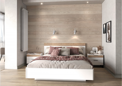 Модульная спальня Нао, набор №5, Белый/Профиль МДФ Дуб вотан