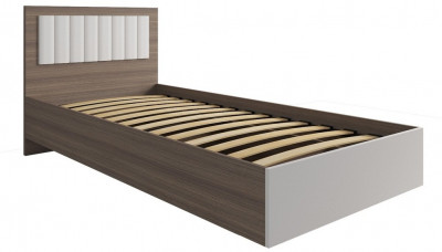 МС Роза Кровать 90, Орех Франклин карамель/Белый скин