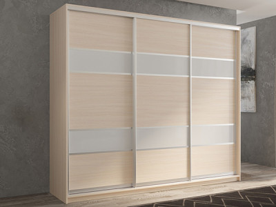 Шкаф-купе Кааппи 8 Дуб молочный 180х45х230 см