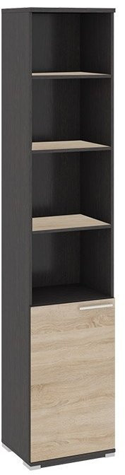 Успех-2 ПМ-184.15 Шкаф для документов с нишей и 1-й дверью (Венге Цаво, Дуб Сонома)