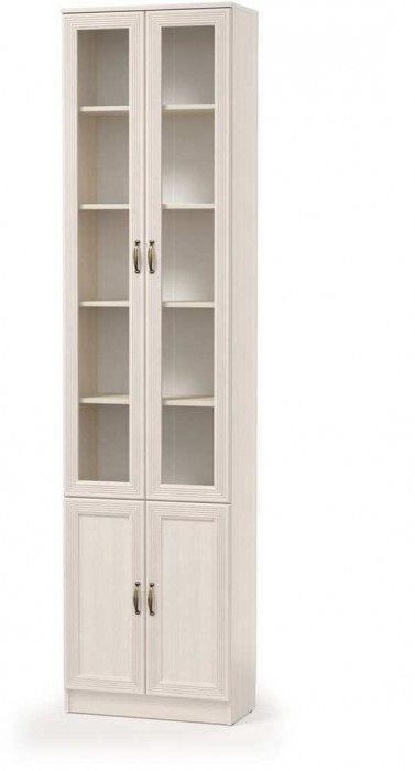 Шкаф комбинированный В-18 Оливия Вудлайн кремовый/Аруша Венге