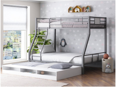 Двухъярусная кровать Гранада 1КВ (Дуб Айленд, Слоновая кость)