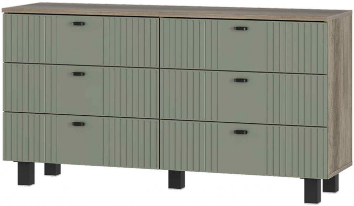 "Олива" КМ-04 комод Дуб каньон/MF12  эвкалипт софт