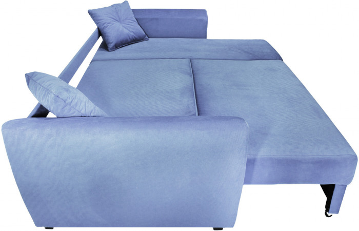 Диван-кровать угловой Амстердам Люкс, 160х200, еврокнижка, велюр, серый