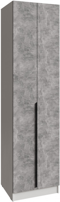 Шкаф Мадрид (0,6) с полками без зеркала, Белый/Ателье светлое