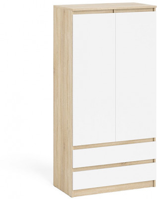 Мори Шкаф МШ900.1, цвет дуб сонома/белый, ШхГхВ 90,4х50,4х179,6 см.