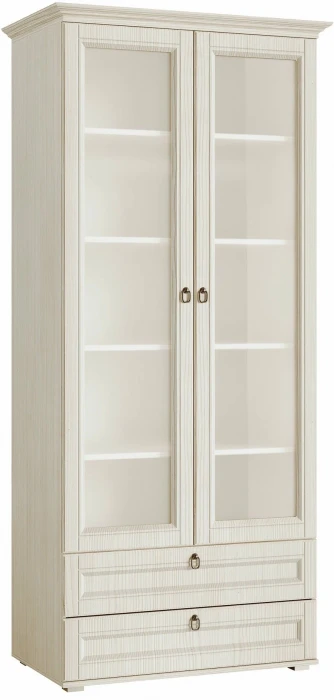 Престиж 1 ПВХ Шкаф со стеклом сандал светлый