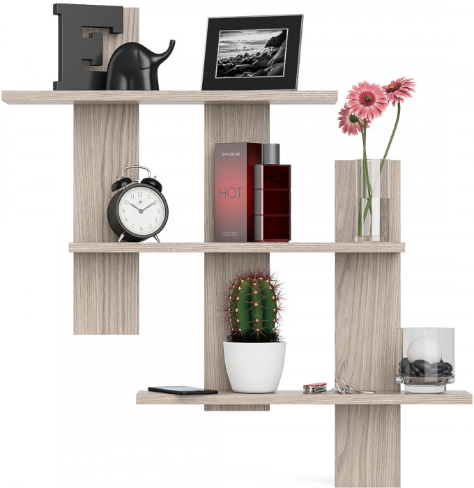 Полка СВК-5, цвет ясень шимо светлый, ШхГхВ 84х13,6х88 см.