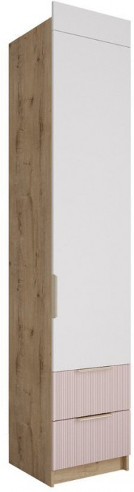 Модульная детская Лавис, композиция 4, Белый/Белый софт / Персик софт