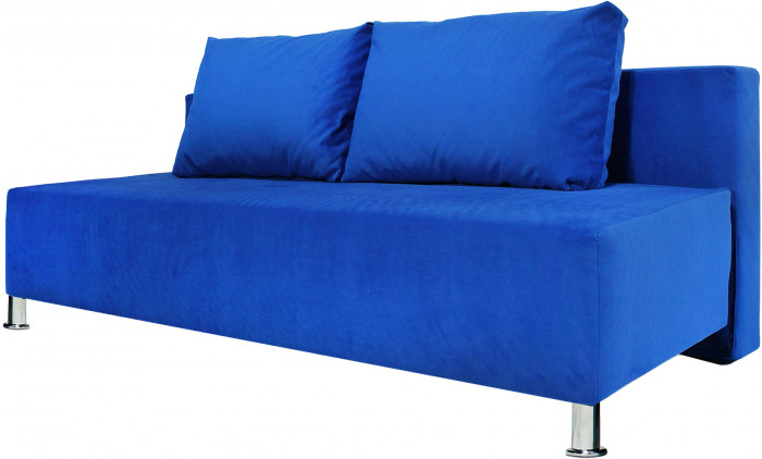 Диван-еврокнижка Парма Люкс, велюр синий