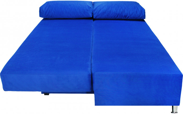 Диван-еврокнижка Парма Люкс, велюр синий
