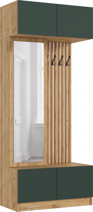 Роджина Прихожая, Дуб крафт/Изумрудный