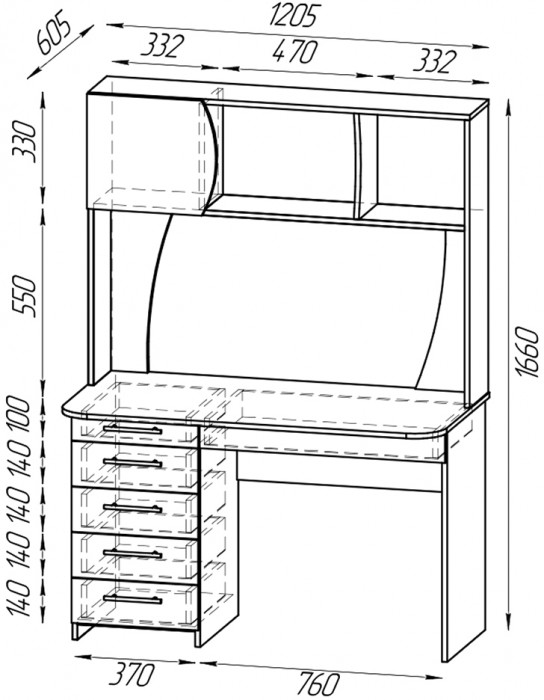Два стола рабочих 6-0606 Сигма + два кресла 103 чёрных, цвет графит/белый, ШхГхВ 241х60,5х166 см., НЕ универсальная сборка