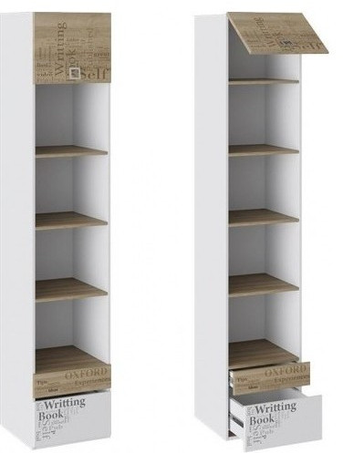 Оксфорд ТД-139.07.20 Шкаф многоцелевого назначения (Ривьера/Белый с рисунком)