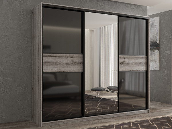 Шкаф-купе Кааппи 9 Эвок Окаменелый 200х60х230 см