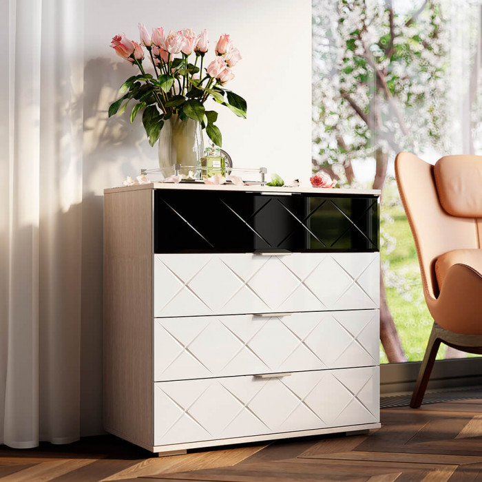 "Кимберли" КМ-01 ясень белый/белый глянец