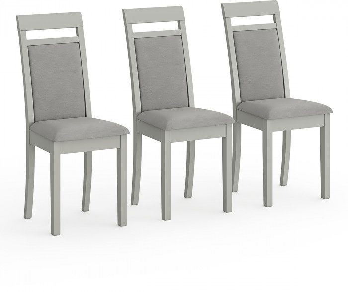 Три стула Мебель--24 Гольф-12 разборных, серый