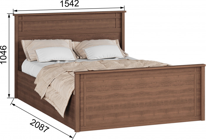 Ричард Кровать РКР-3 (1,4) с ортопедом, Орех донской