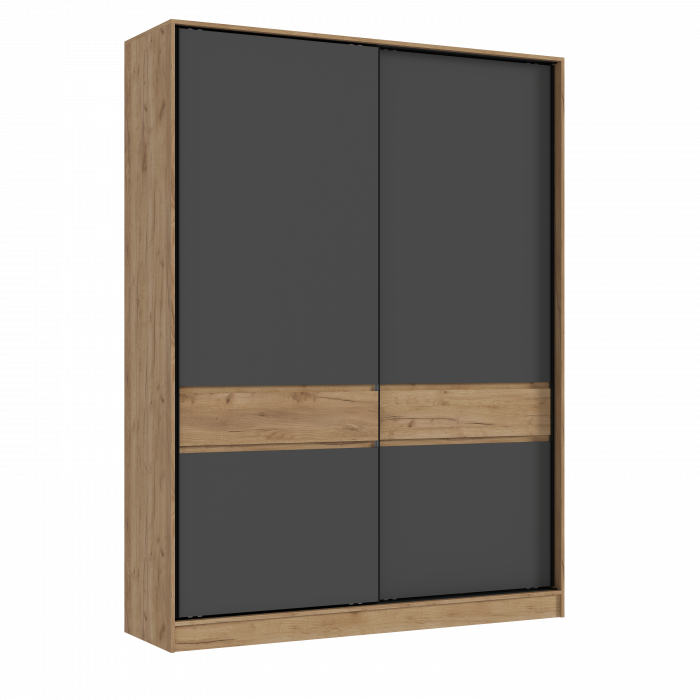 Шкаф-купе 1800 дуб крафт/графит