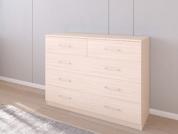 Комод 04/23 120х40х90 Дуб молочный/Дуб молочный