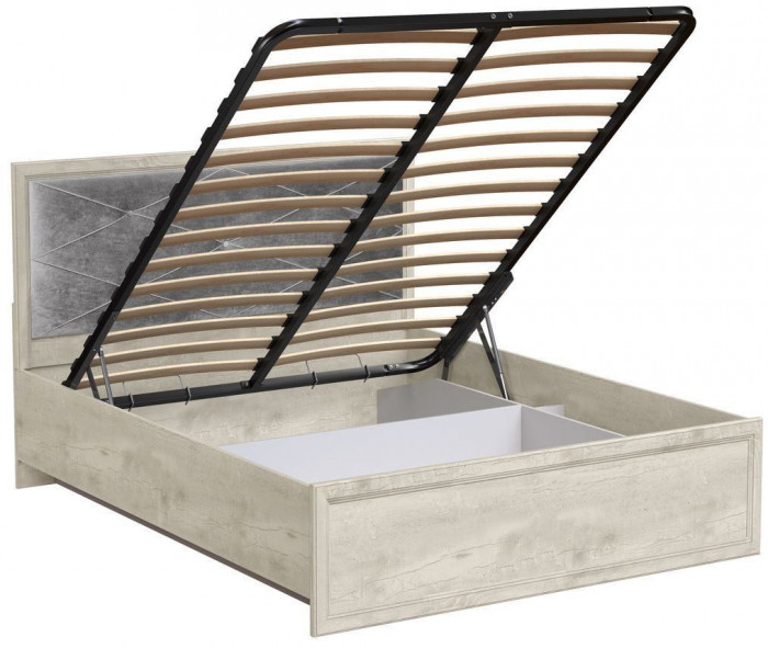 Спальня Сохо с подъемным механизмом бетон белый/бетон патина