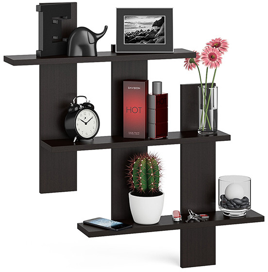 Полка СВК-5, цвет венге, ШхГхВ 84х13,6х88 см.