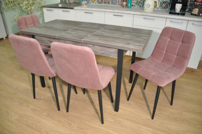 Обеденная группа Колорадо / Стул Х 4 шт. / Сосна Пасадена/черный / бид 27