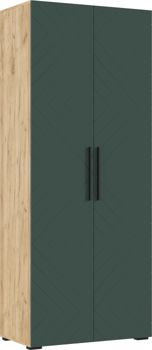 Флэш Шкаф 2-х ств. 900 браш мени грин/дуб крафт