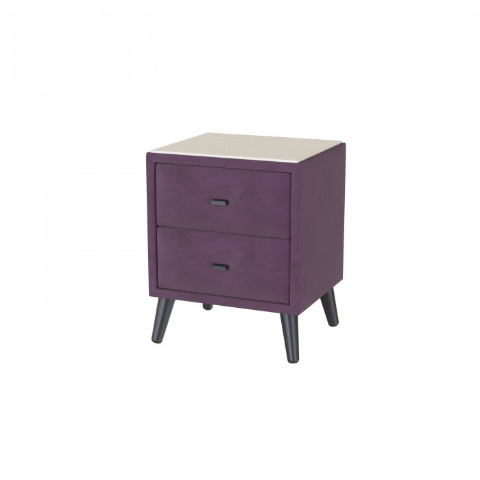 Тумба прикроватная интерьерная Пай винный/мдф клен кремовый