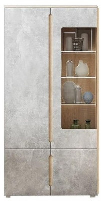 Ким Шкаф с подсветкой, бетон темный