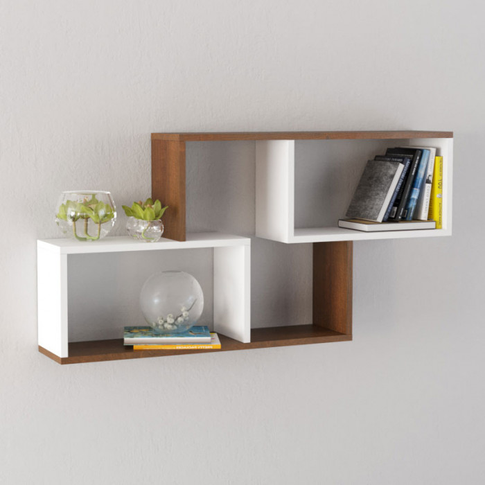 Полка навесная ПН-3 (1050*600*180) орех донской/белый