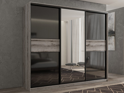 Шкаф-купе Кааппи 9 Эвок Окаменелый 220х60х230 см