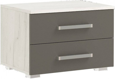 Фиеста NEW Тумбы прикроватные (2 шт в комплекте) (Крафт белый, Графит)