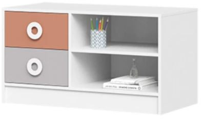 ТУРБО ТБ 02 Тумба (1000х540х497) корпус белый/шарлиз кашемир/терракота