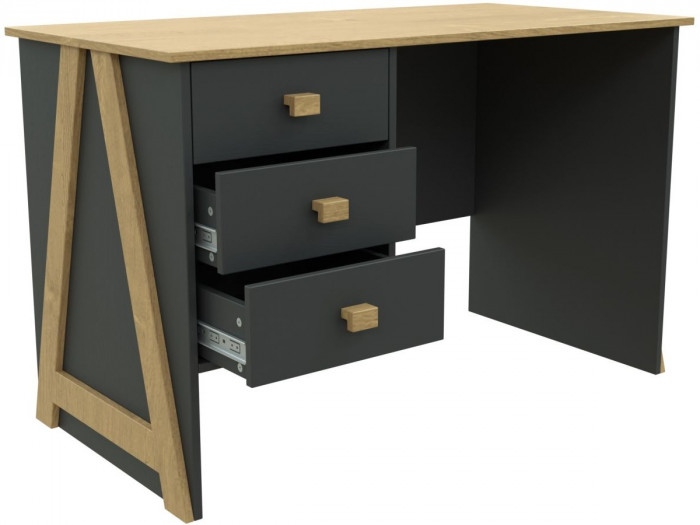 Модульный кабинет "Скандинавия" - Антрацит/Дуб наварра