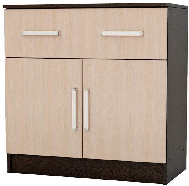 Комод 1 ящик 2 двери (Венге / дуб беленый)