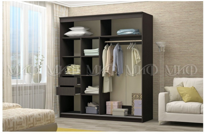 Шкаф-купе Элегант 5 2000 (Венге)